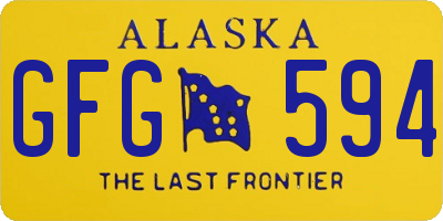 AK license plate GFG594