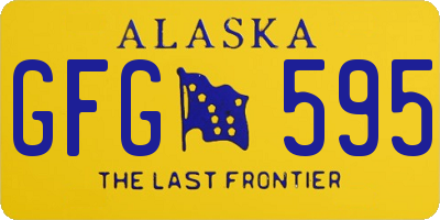 AK license plate GFG595
