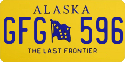 AK license plate GFG596