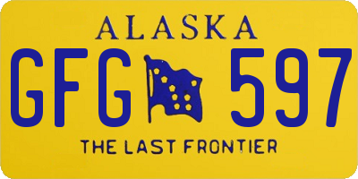AK license plate GFG597