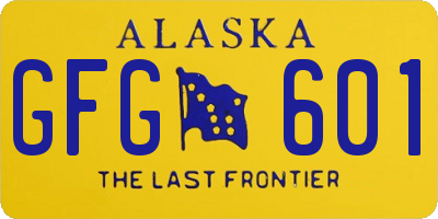 AK license plate GFG601