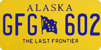 AK license plate GFG602