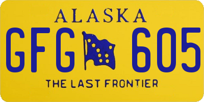 AK license plate GFG605