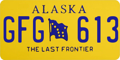 AK license plate GFG613