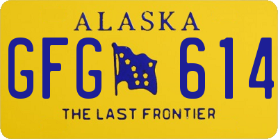 AK license plate GFG614