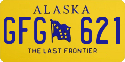 AK license plate GFG621
