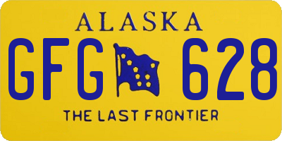 AK license plate GFG628