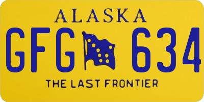 AK license plate GFG634