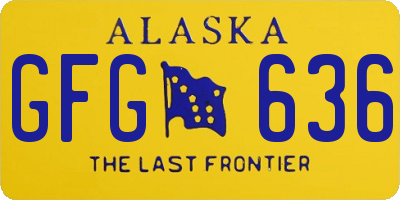 AK license plate GFG636
