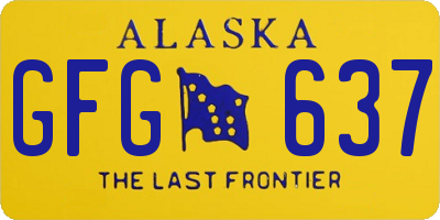 AK license plate GFG637