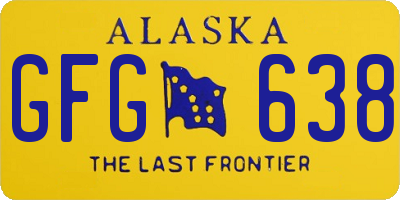 AK license plate GFG638