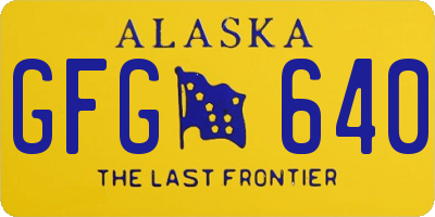 AK license plate GFG640