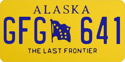 AK license plate GFG641