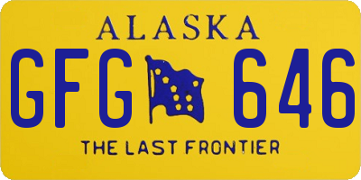 AK license plate GFG646