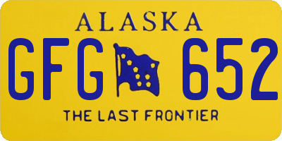 AK license plate GFG652