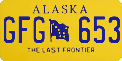 AK license plate GFG653