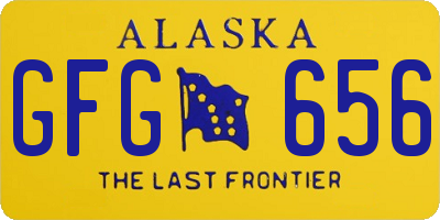 AK license plate GFG656