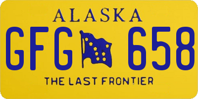 AK license plate GFG658
