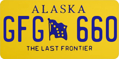 AK license plate GFG660