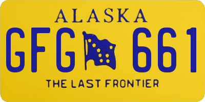 AK license plate GFG661