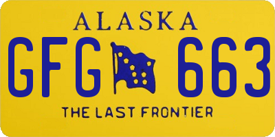 AK license plate GFG663