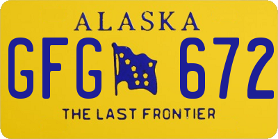 AK license plate GFG672