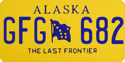 AK license plate GFG682