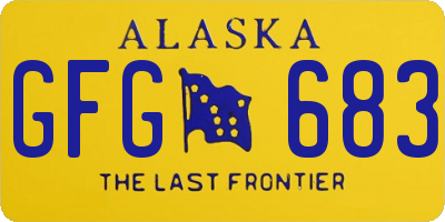 AK license plate GFG683