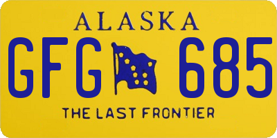 AK license plate GFG685