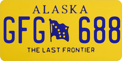 AK license plate GFG688