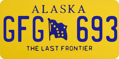AK license plate GFG693