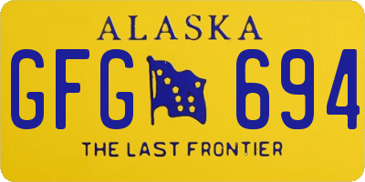 AK license plate GFG694