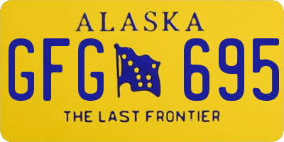 AK license plate GFG695