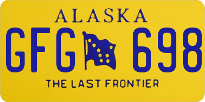 AK license plate GFG698