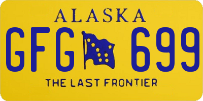 AK license plate GFG699