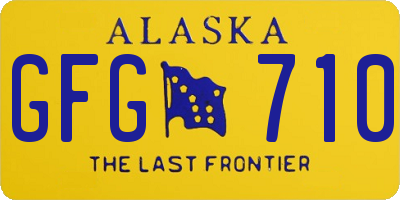 AK license plate GFG710