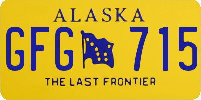 AK license plate GFG715