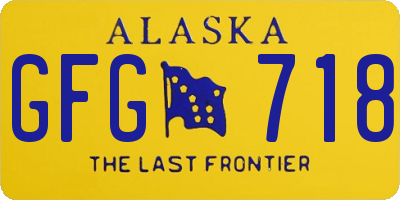 AK license plate GFG718