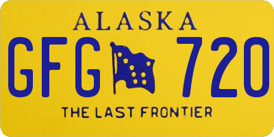 AK license plate GFG720