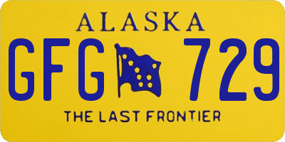 AK license plate GFG729