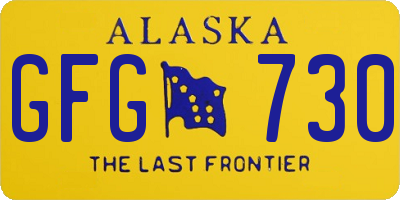 AK license plate GFG730