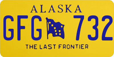 AK license plate GFG732