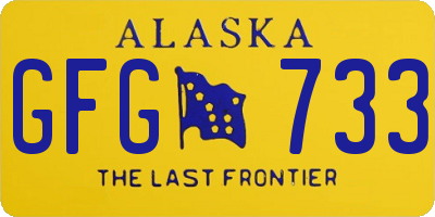 AK license plate GFG733