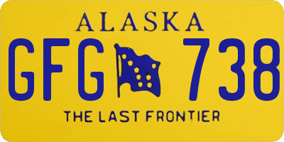 AK license plate GFG738