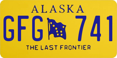 AK license plate GFG741