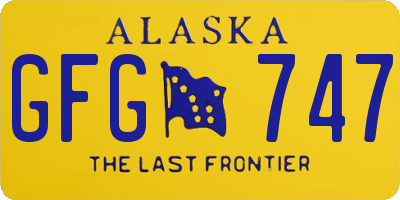 AK license plate GFG747