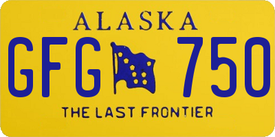 AK license plate GFG750