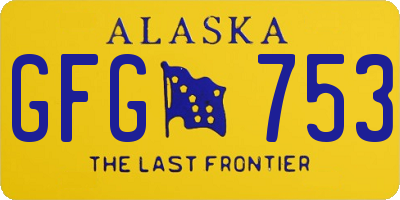 AK license plate GFG753