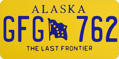 AK license plate GFG762