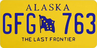 AK license plate GFG763